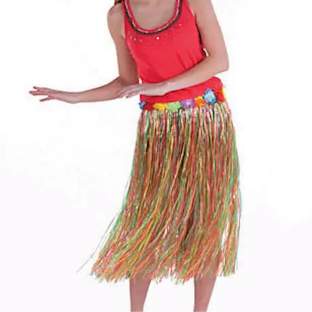 Luau Grass Skirt and Lei Costume